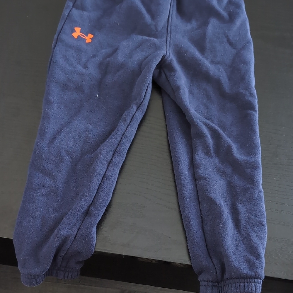 Under Armour Kids' Blue Joggers with Orange Logo